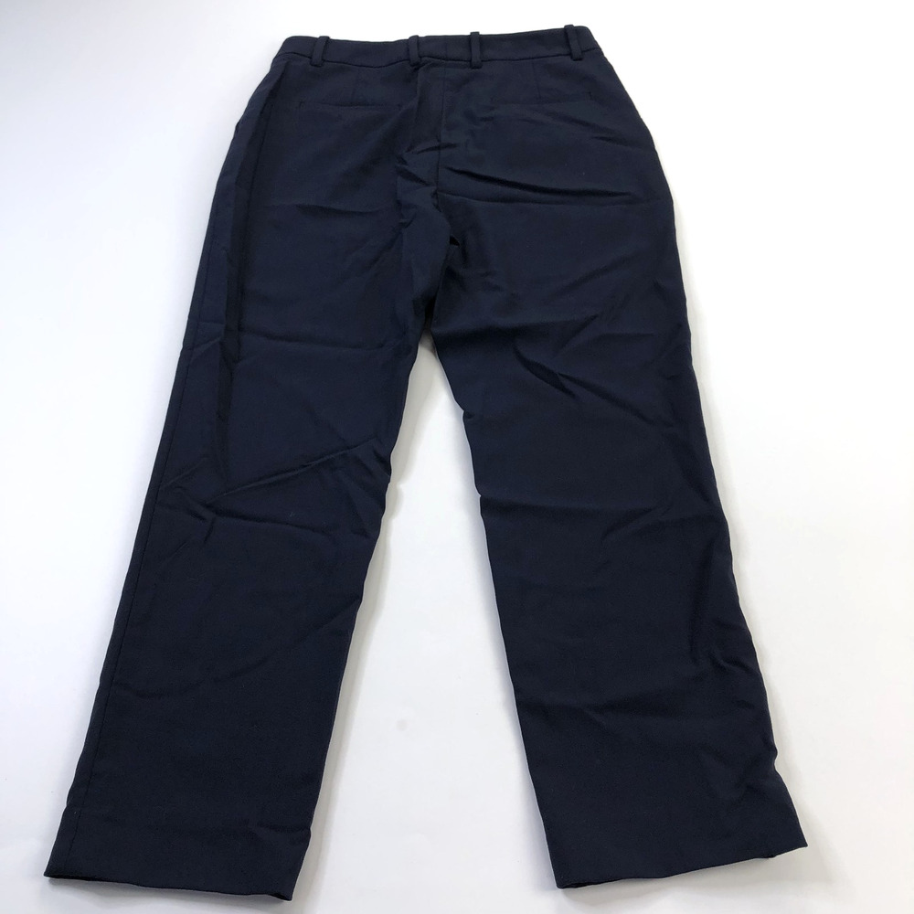 Lafayette 148 New York Clinton 6 (Fit 29W 26L) Mid Rise Straight Wool Pants Blue